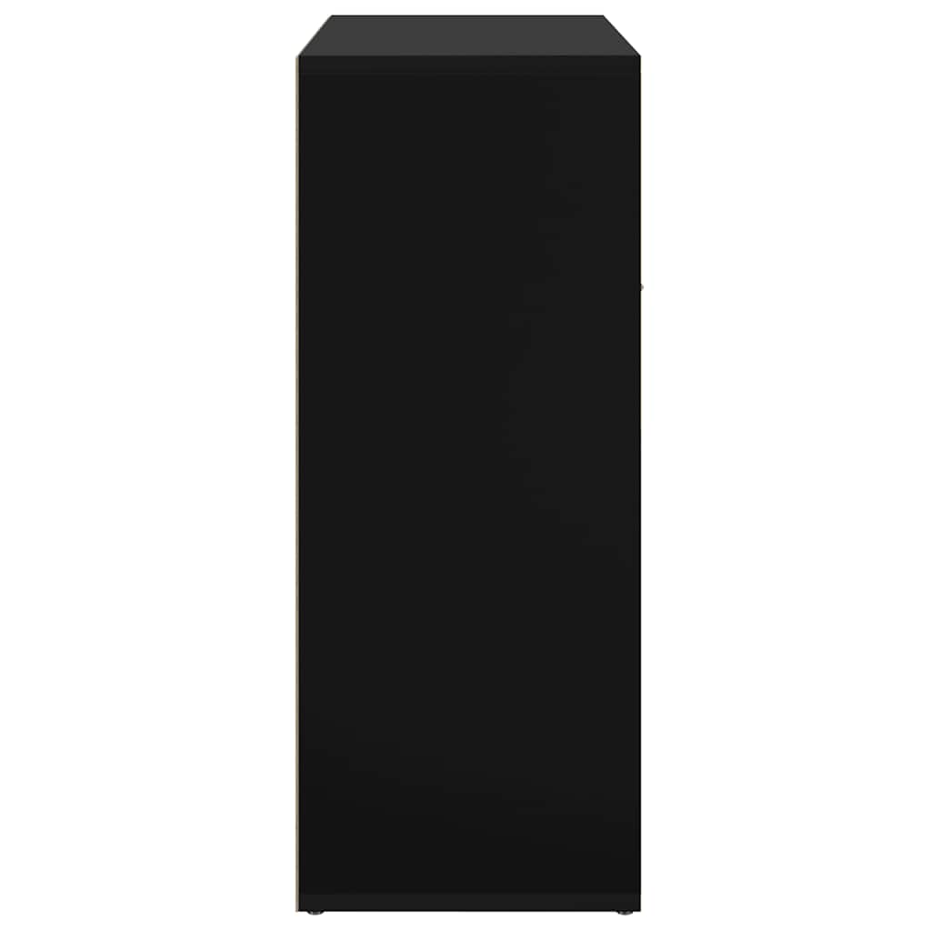 Komoda crna 60 x 30 x 75 cm od konstruiranog drva
