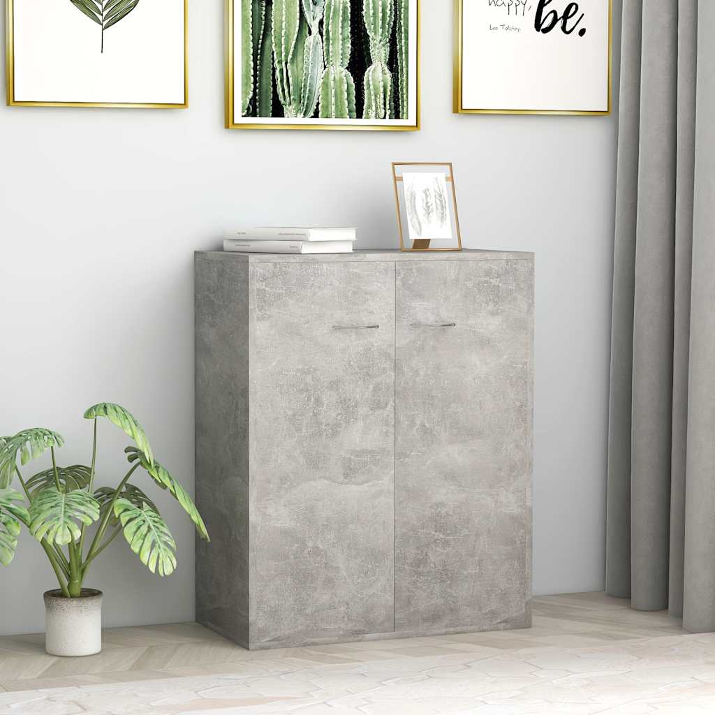 Komoda siva boja betona 60 x 30 x 75 cm od konstruiranog drva