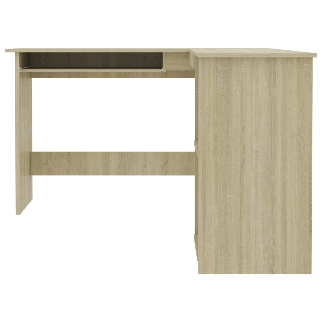 Kutni radni stol boja hrasta 120x140x75 cm konstruirano drvo