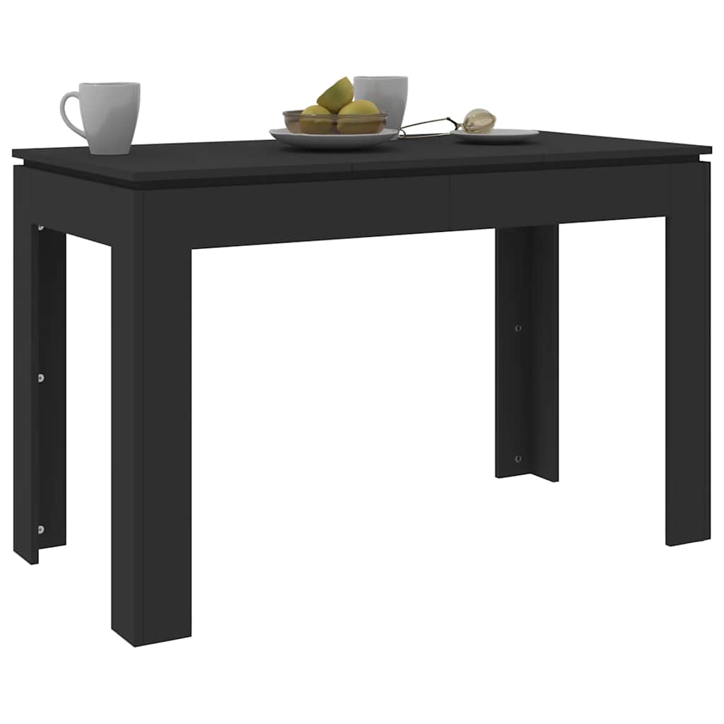 Blagovaonski stol crni 120 x 60 x 76 cm konstruirano drvo
