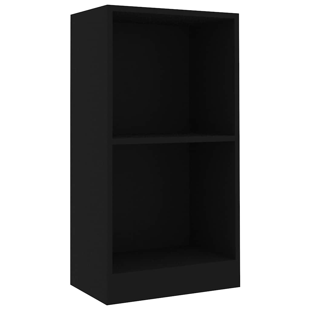Polica za knjige crna 40 x 24 x 75 cm od konstruiranog drva