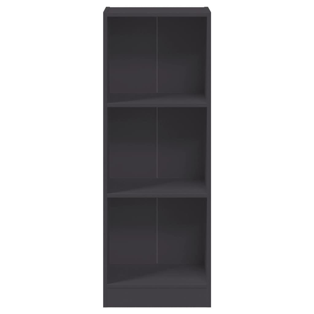 Ormarić za knjige s 3 razine sivi 40x24x109cm konstruirano drvo
