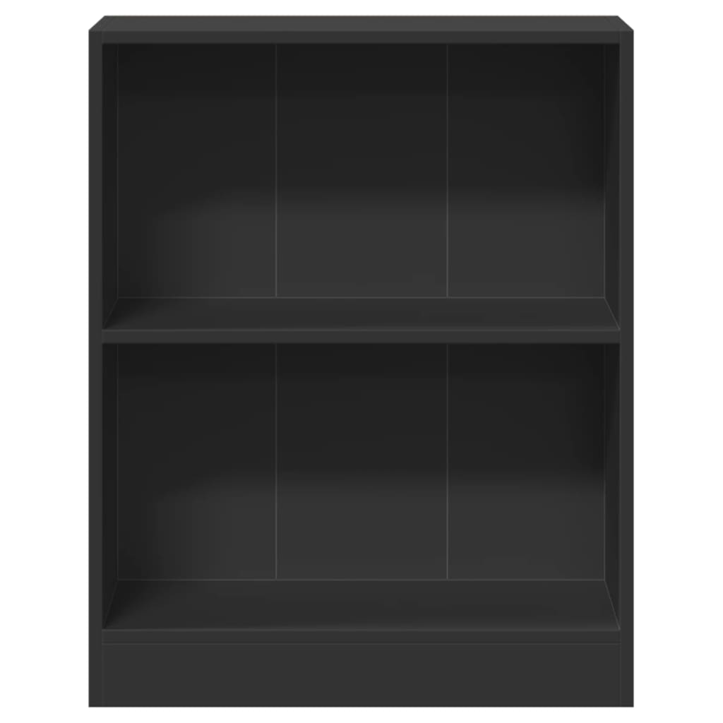 Polica za knjige crna 60 x 24 x 76 cm od konstruiranog drva