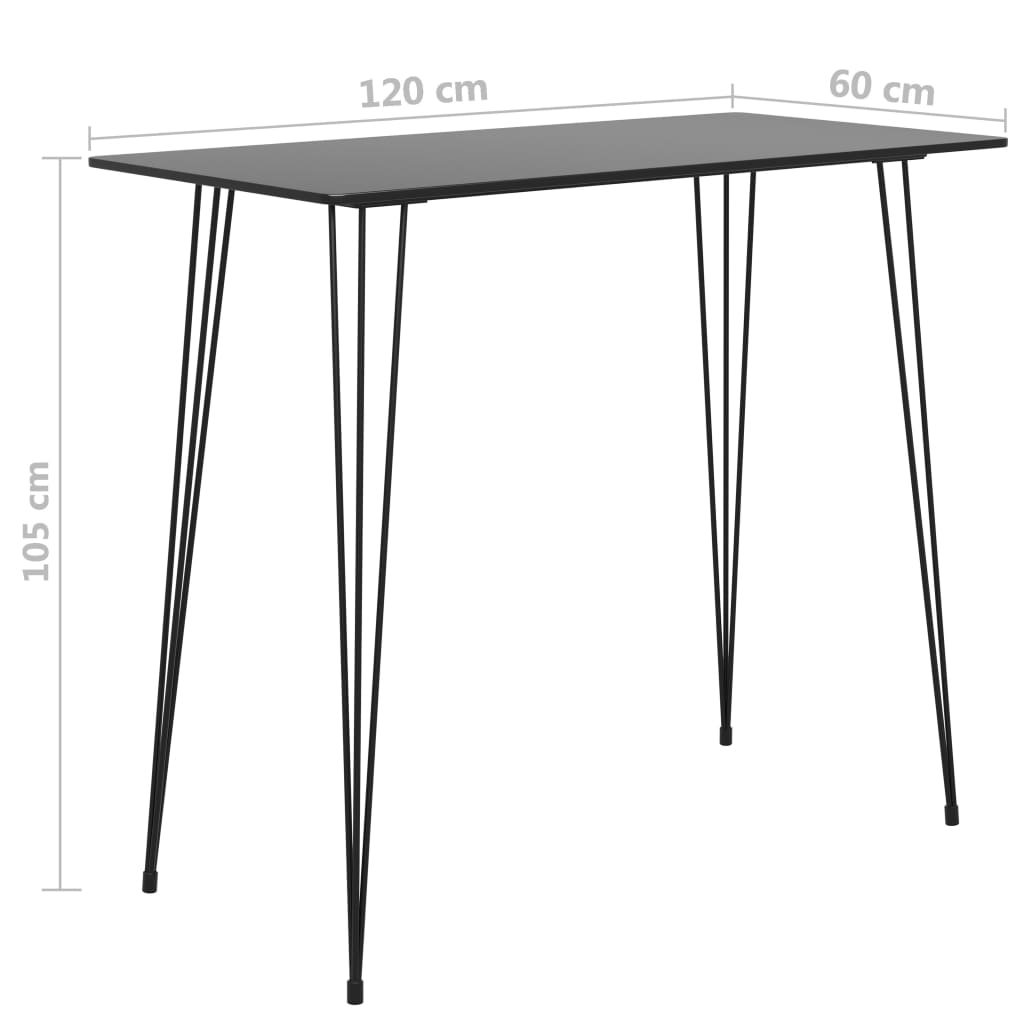 Barski stol crni 120 x 60 x 105 cm