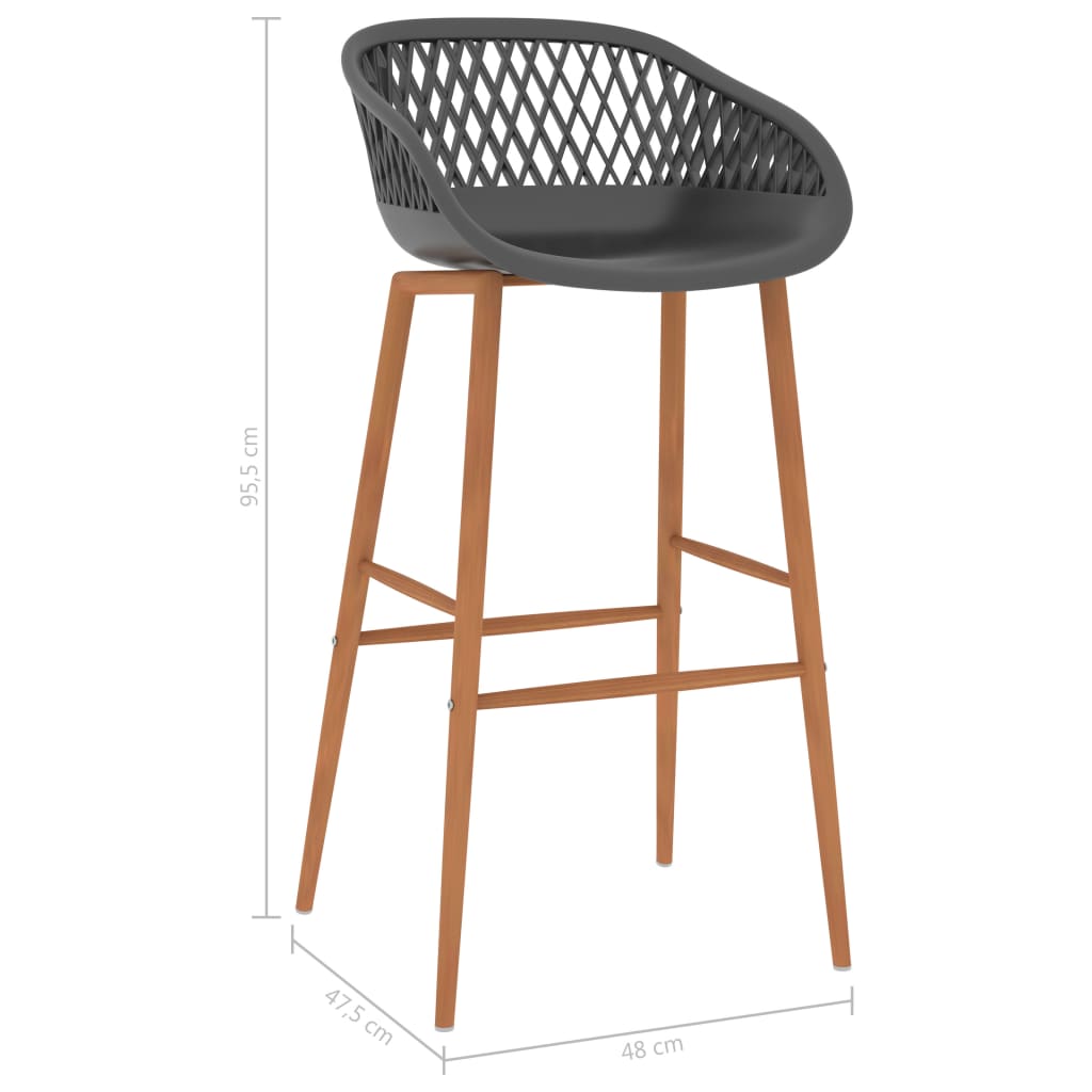 Barske stolice 4 kom sive
