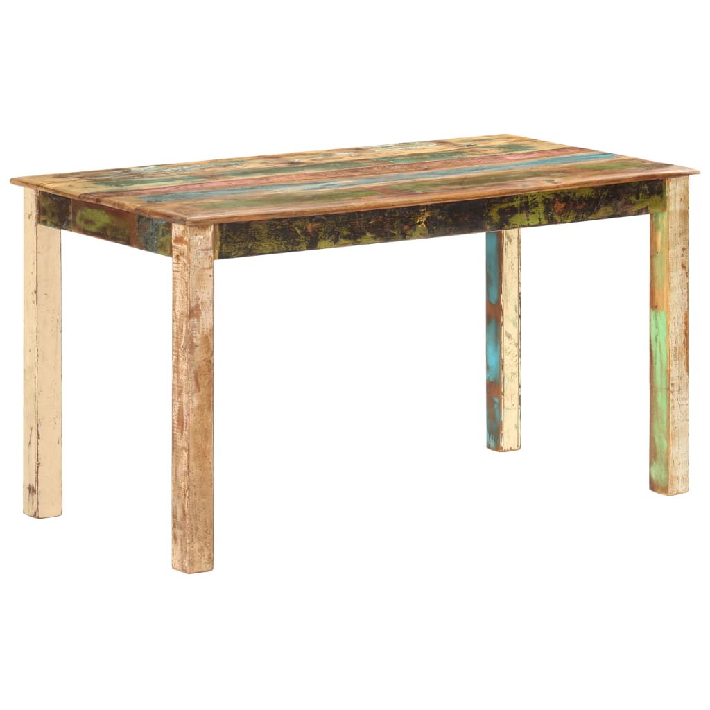 Blagovaonski stol od masivnog obnovljenog drva 140 x 70 x 76 cm