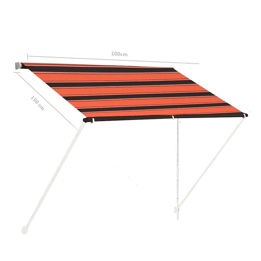 Tenda na uvlačenje 100 x 150 cm narančasto-smeđa