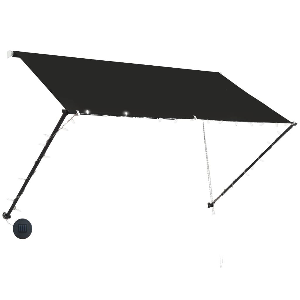 Tenda na uvlačenje s LED svjetlima 250 x 150 cm antracit