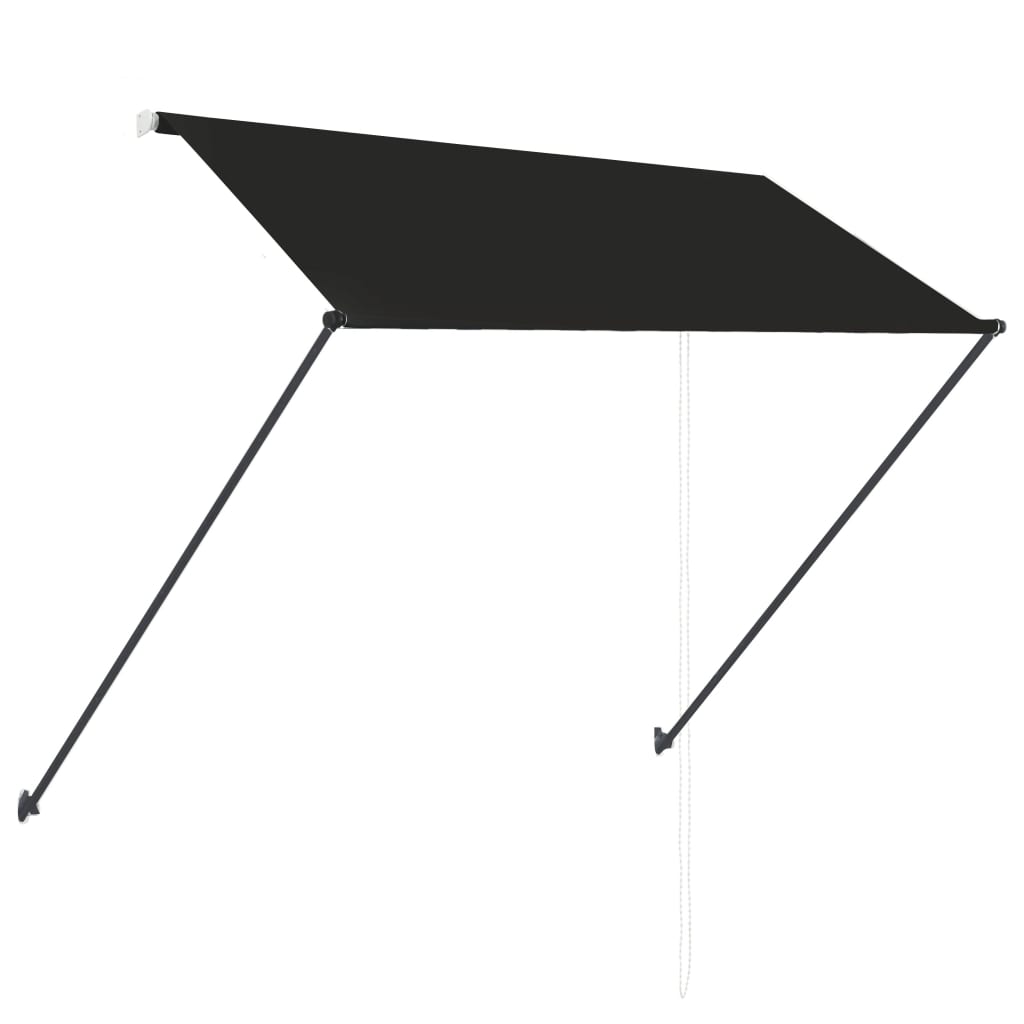 Tenda na uvlačenje s LED svjetlima 250 x 150 cm antracit