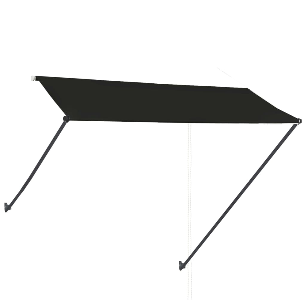 Tenda na uvlačenje s LED svjetlima 300 x 150 cm antracit
