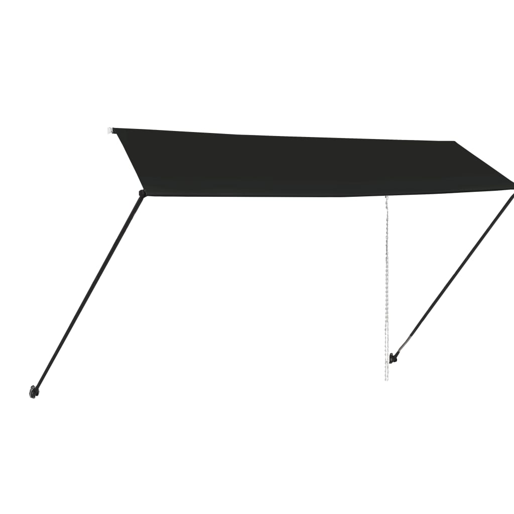 Tenda na uvlačenje s LED svjetlima 350 x 150 cm antracit