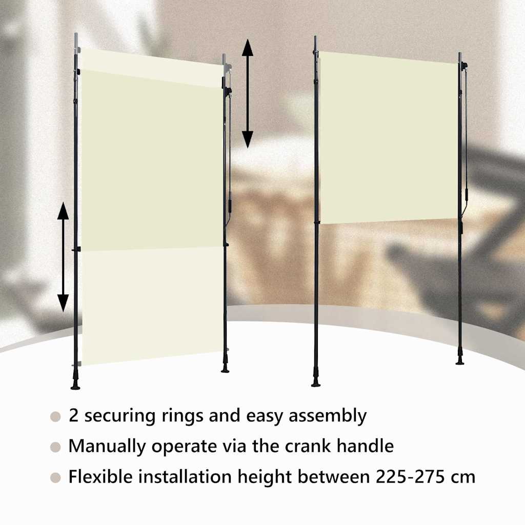 Vanjska roleta 120 x 270 cm krem