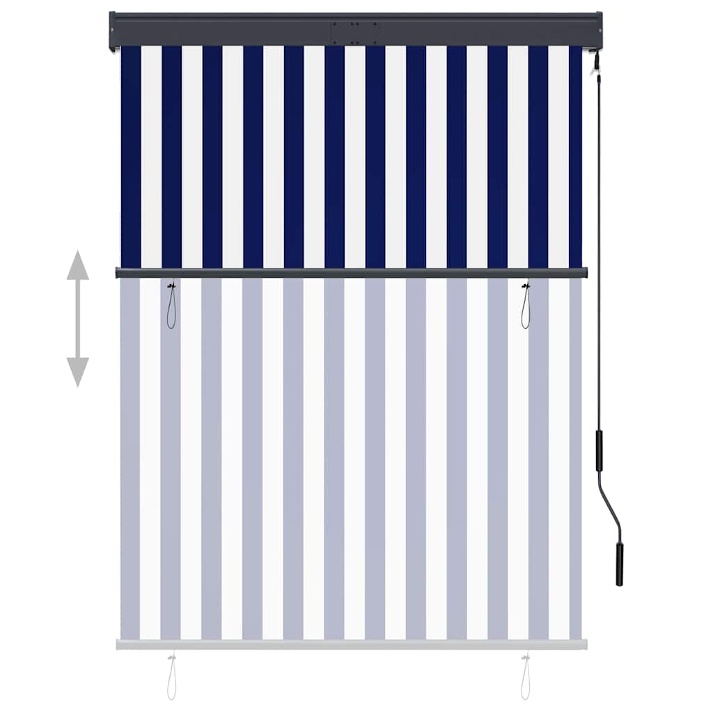 Vanjska roleta 120 x 250 cm plavo-bijela