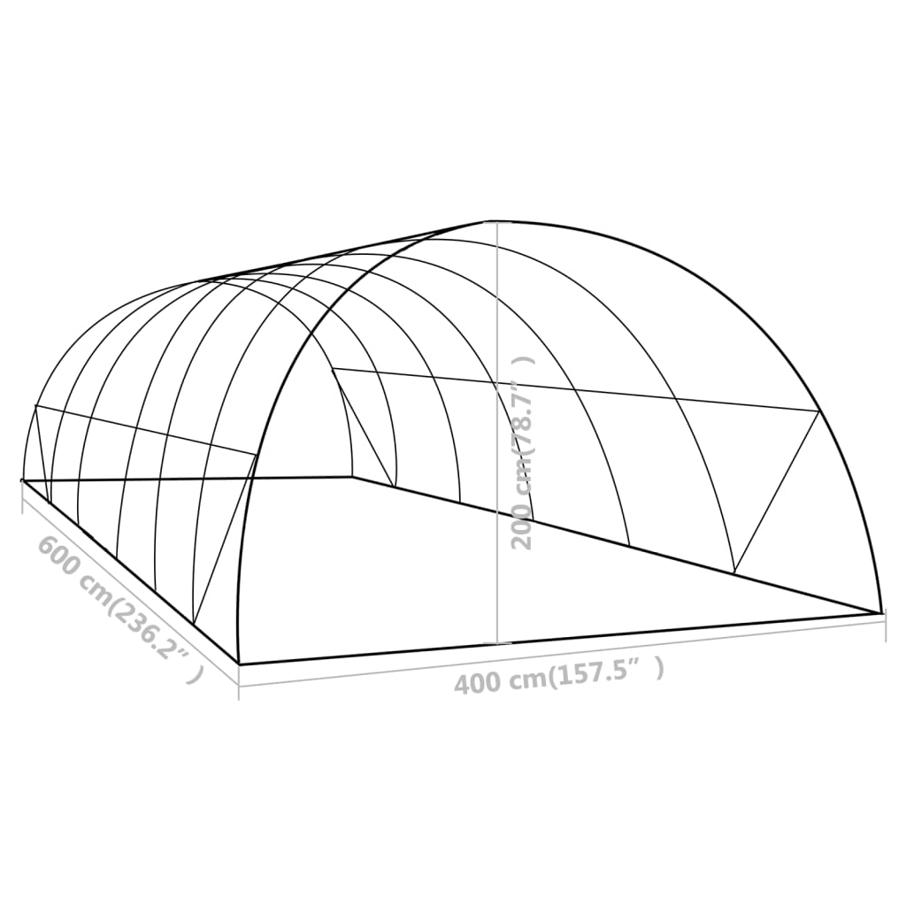 Plastenik 24 m² 6 x 4 x 2 m