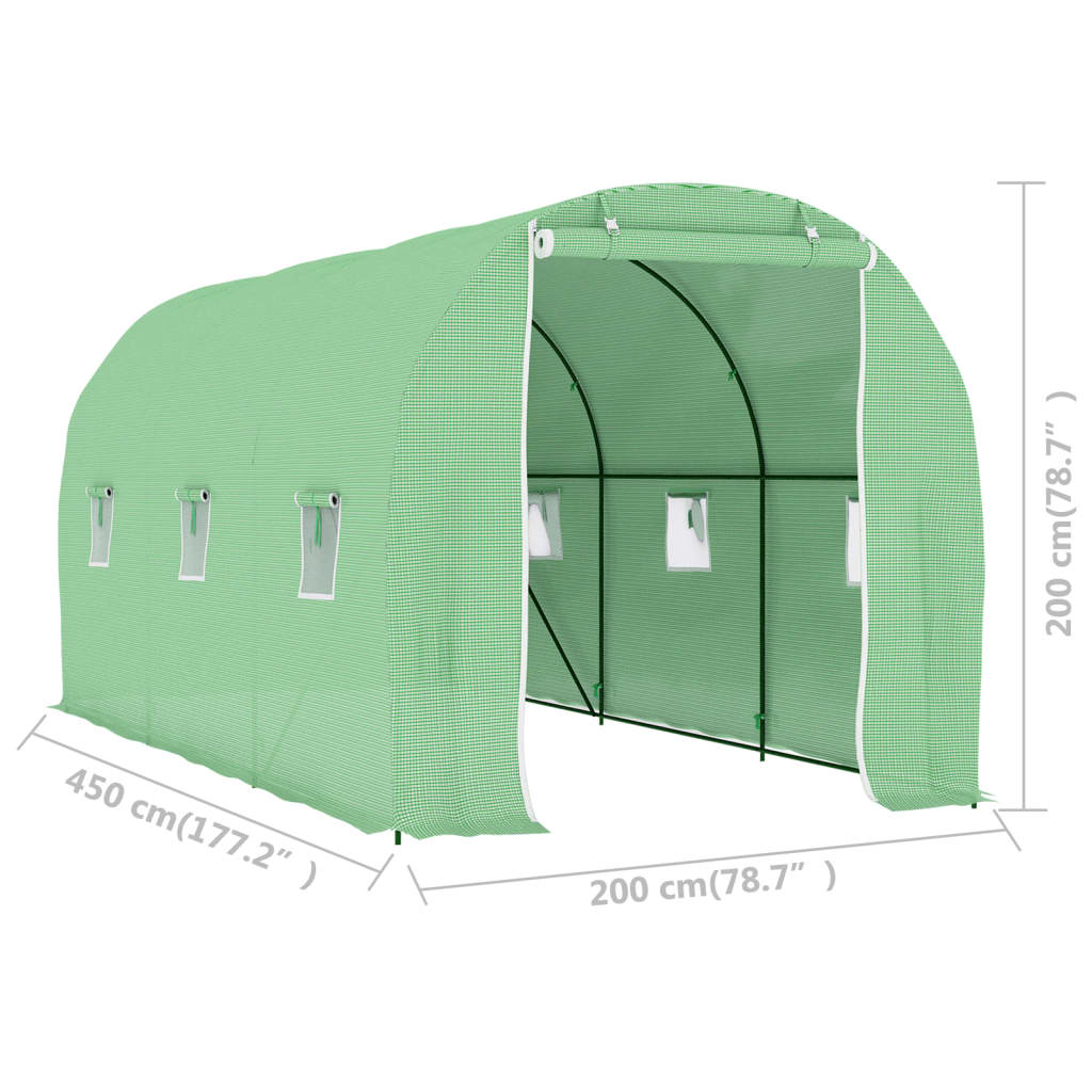 Plastenik 9 m² 4,5 x 2 x 2 m