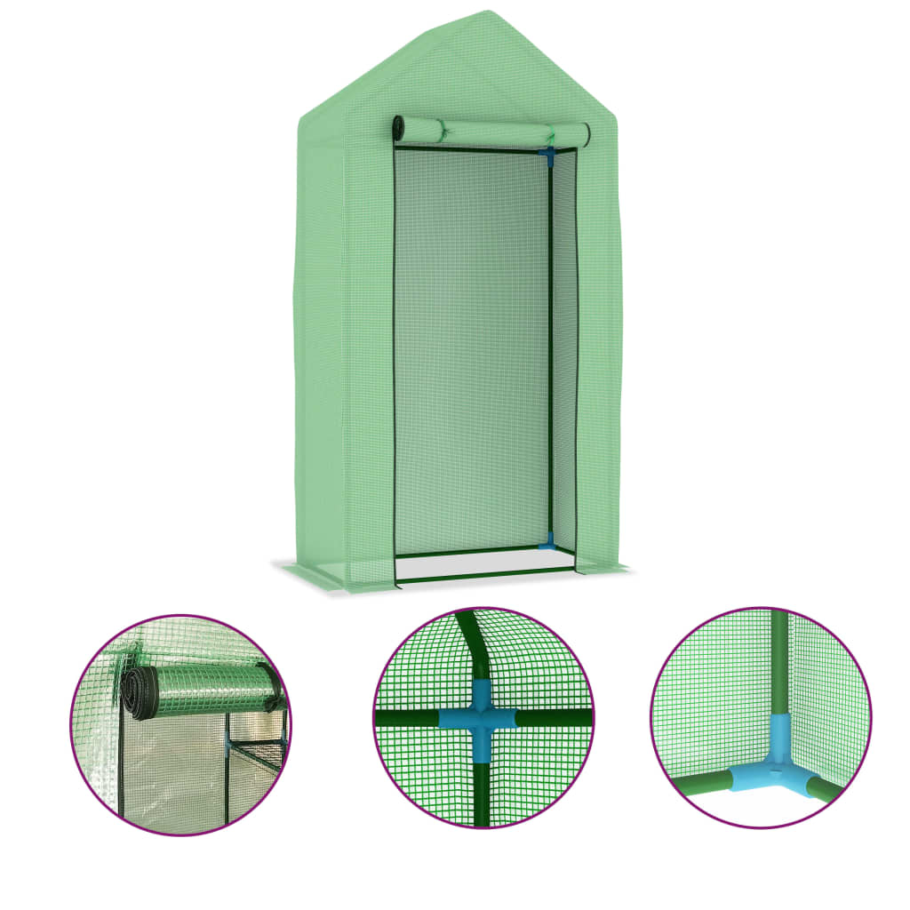 Plastenik s čeličnim okvirom 0,5 m² 1 x 0,5 x 1,9 m