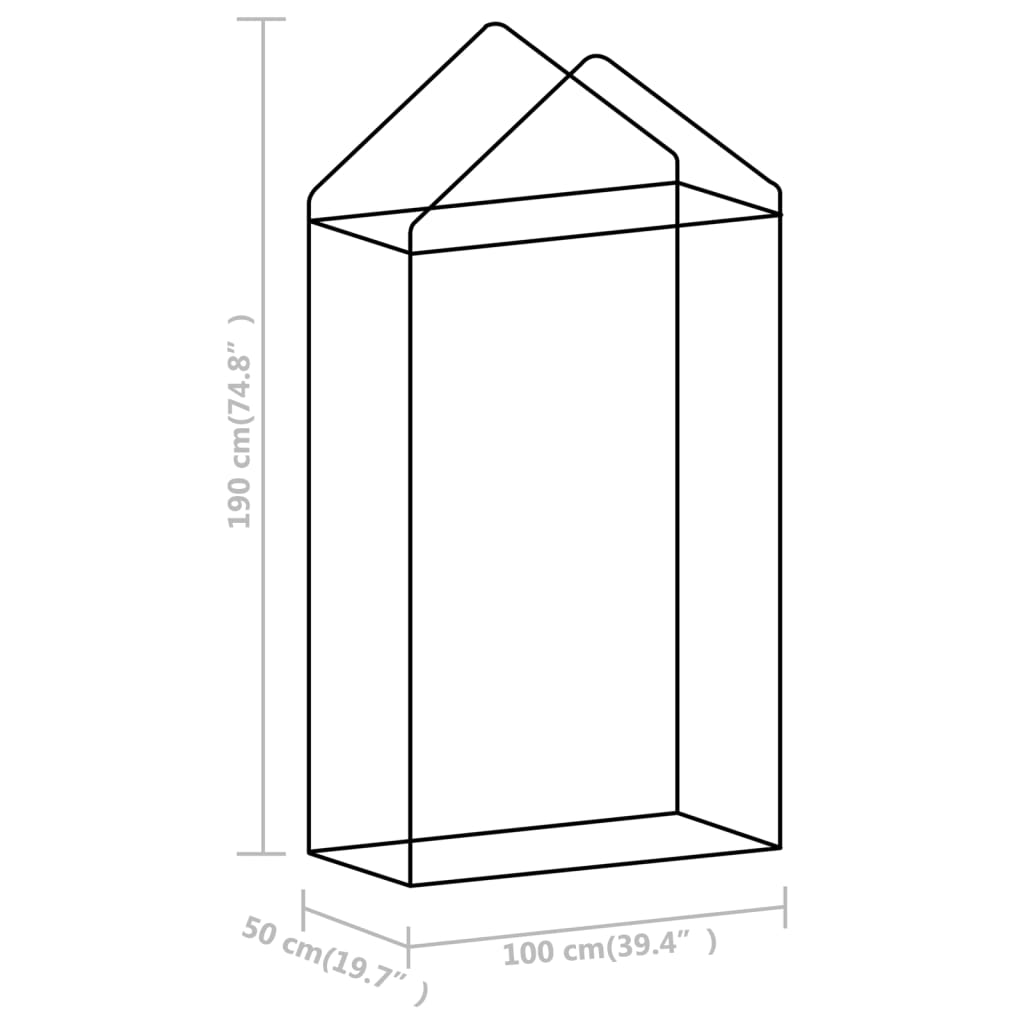 Plastenik s čeličnim okvirom 0,5 m² 1 x 0,5 x 1,9 m