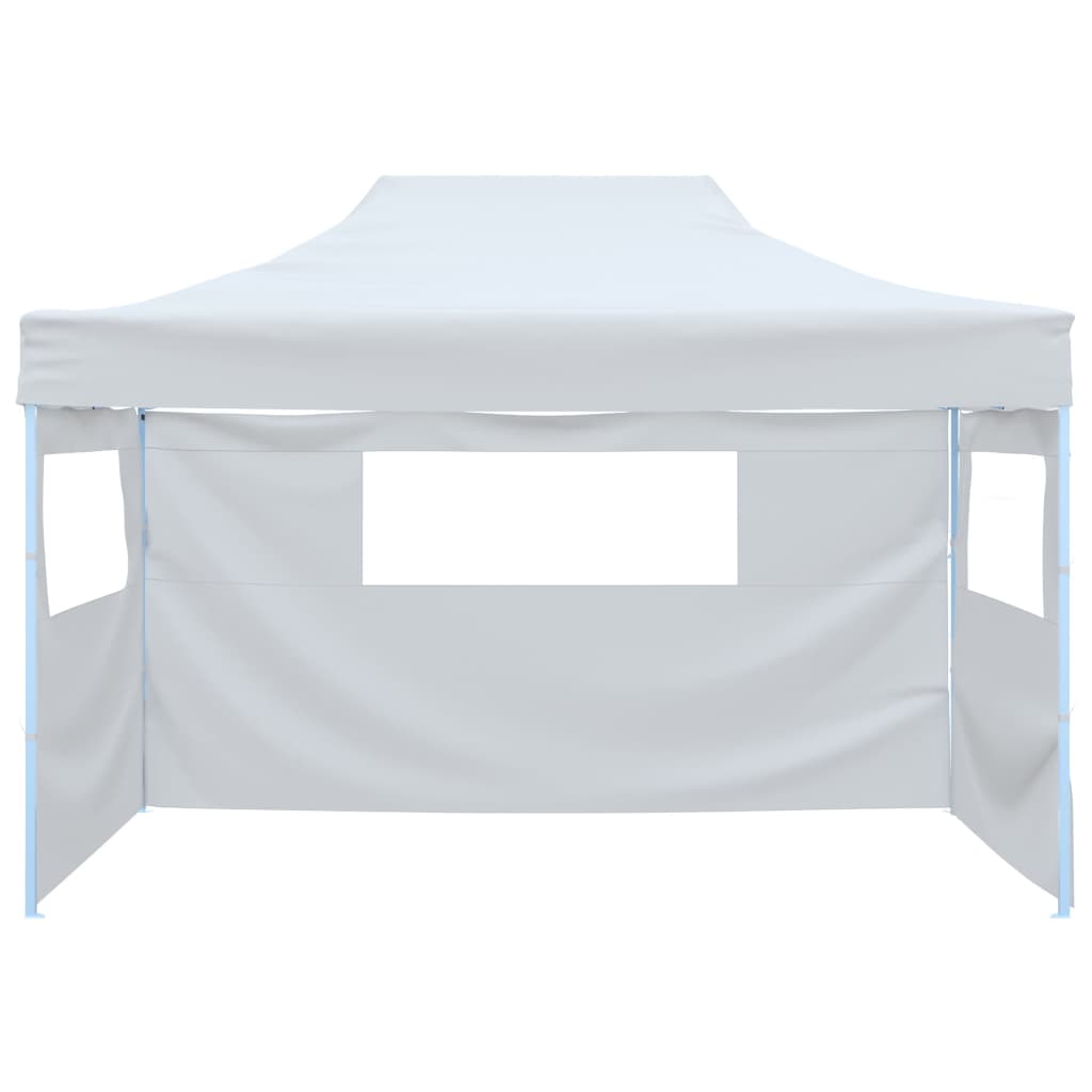 Sklopivi šator za zabave s 3 bočna zida 291x413x315 cm bijeli