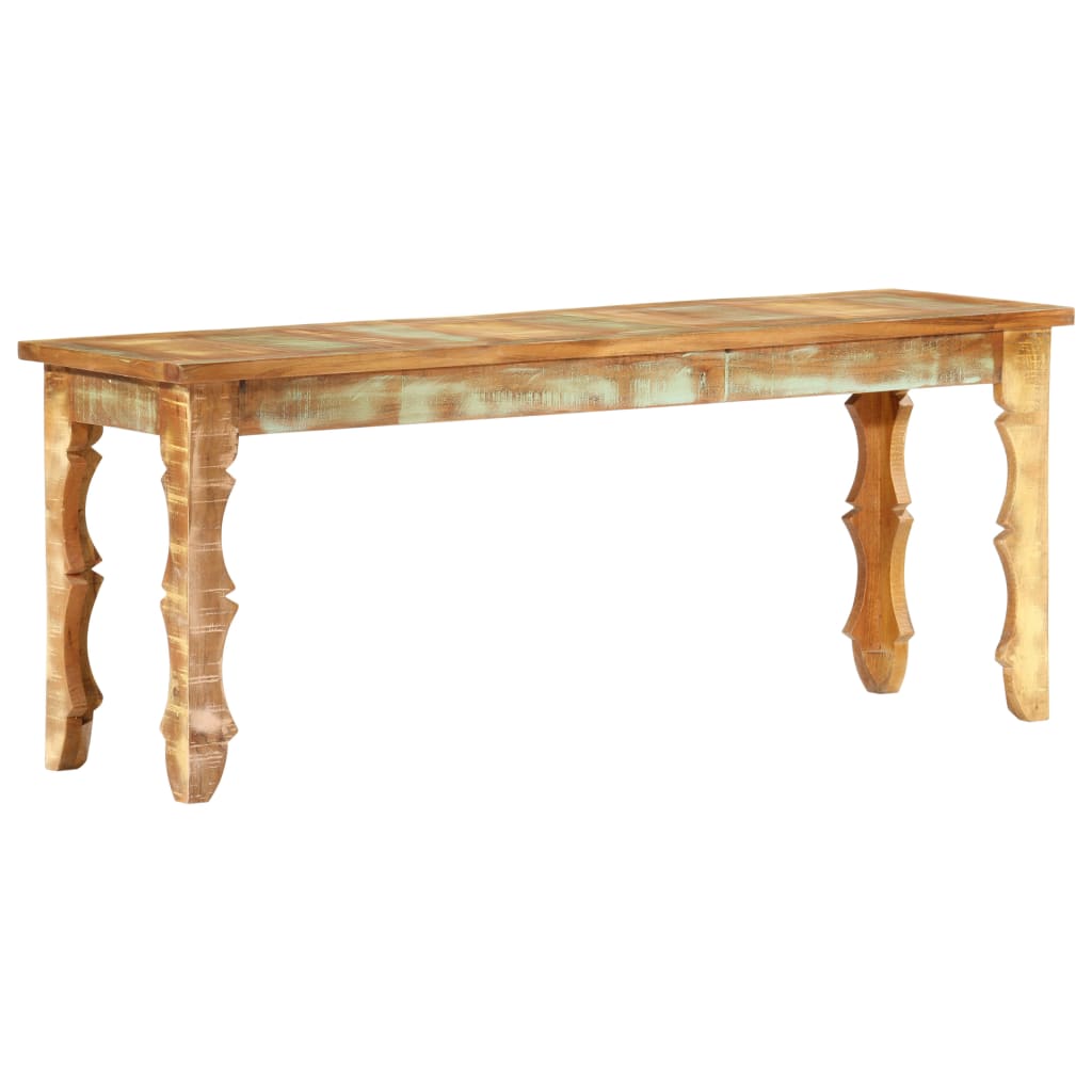 Klupa od masivnog obnovljenog drva 110 x 35 x 45 cm