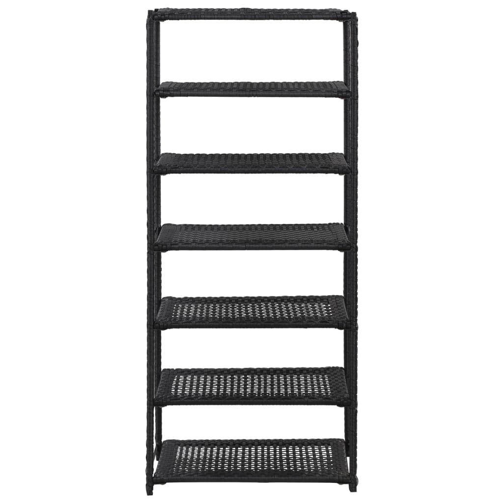 Stalak za cipele crni 50 x 30 x 120 cm od poliratana
