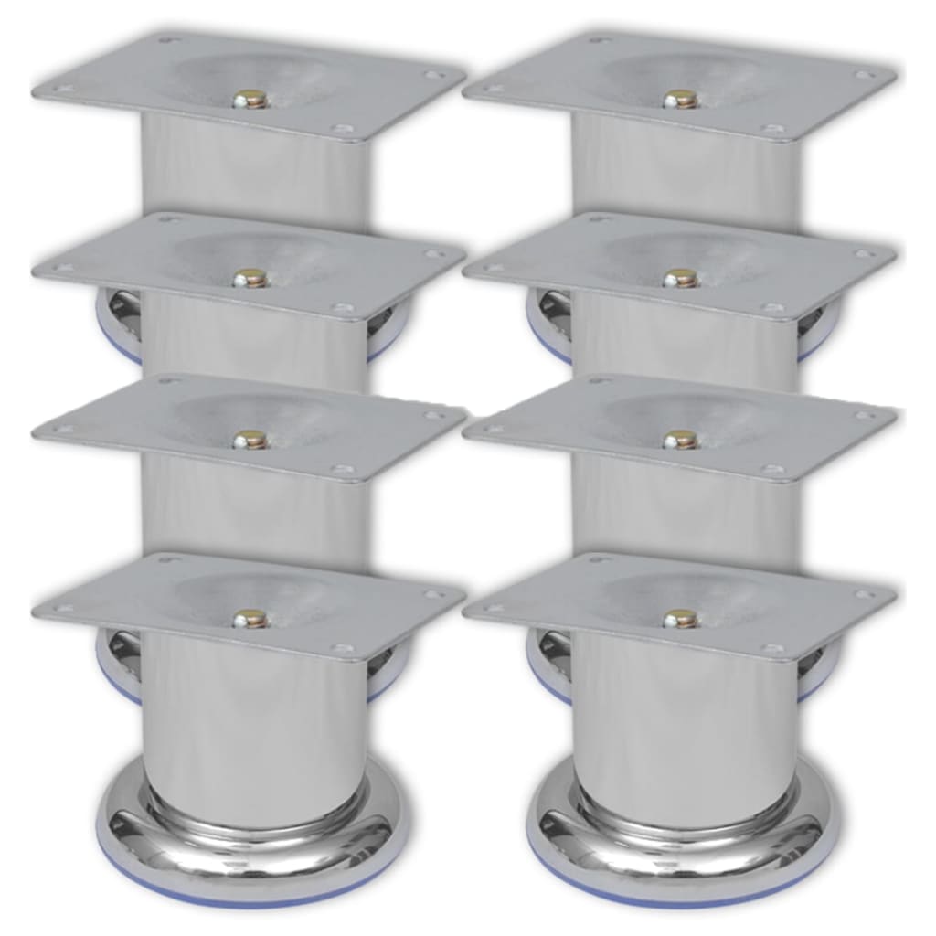 Okrugle noge za kauč 8 kom kromirane 60 mm