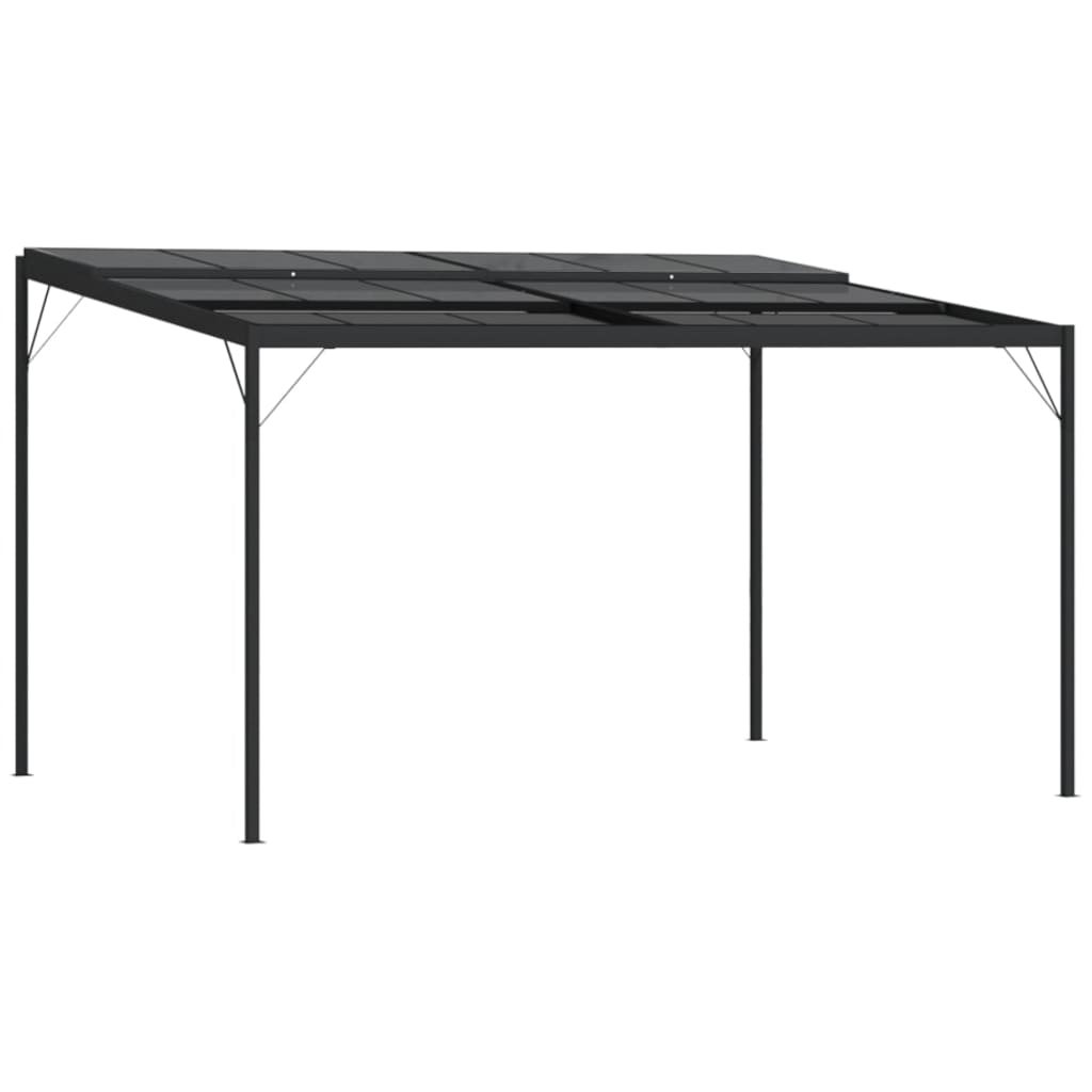 Sjenica s krovom antracit 4 x 3 x 2,5 m od aluminija i čelika