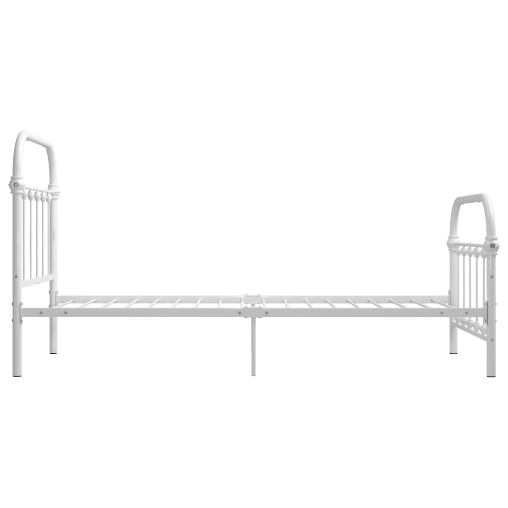 Okvir za krevet bijeli metalni 90 x 200 cm