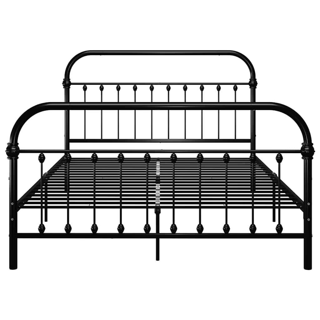 Okvir za krevet crni metalni 140 x 200 cm