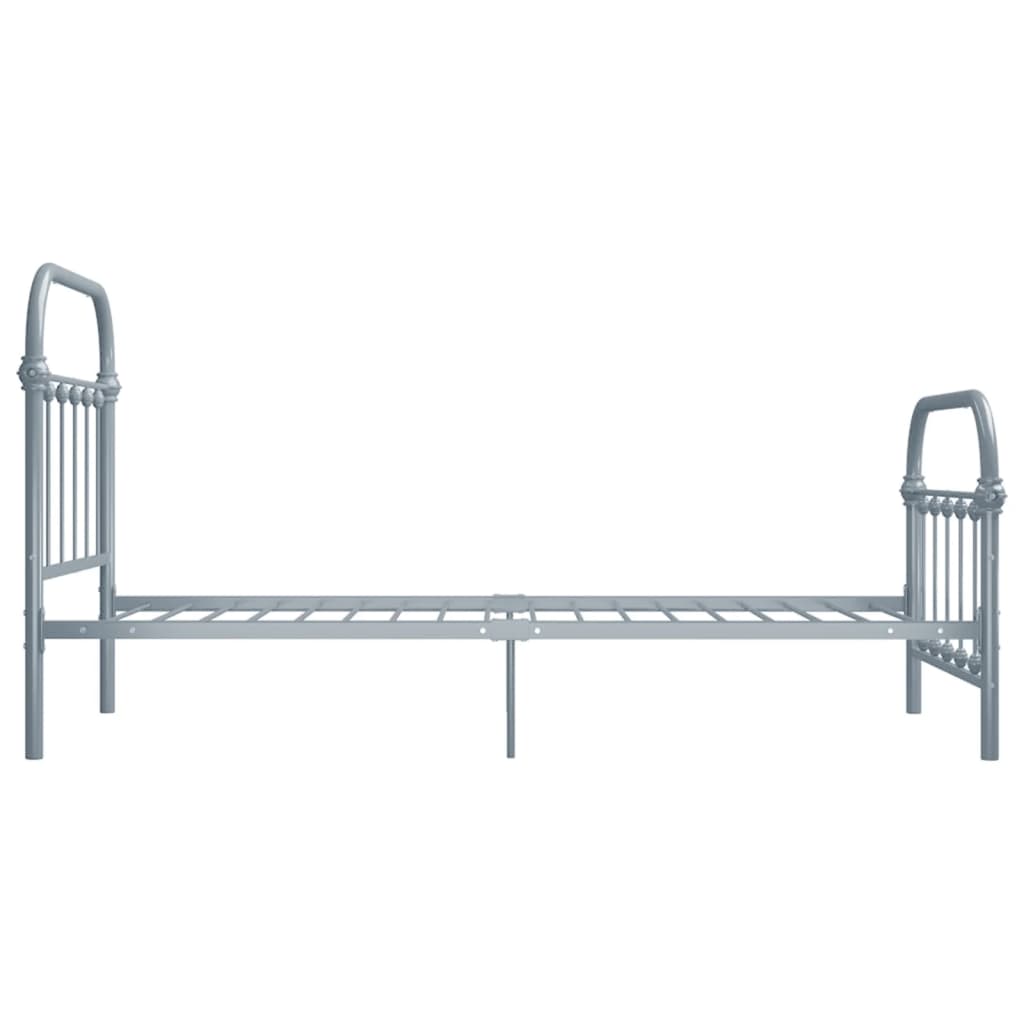 Okvir za krevet sivi metalni 90 x 200 cm
