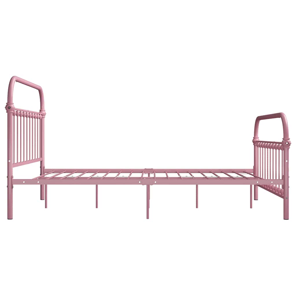Okvir za krevet ružičasti metalni 120 x 200 cm