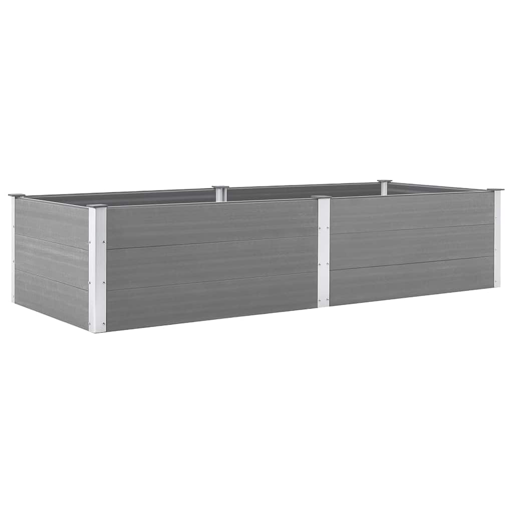 Vrtna posuda za sadnju 250 x 100 x 54 cm WPC siva
