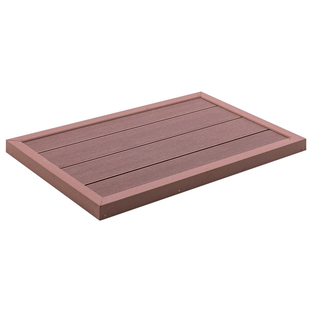 Podni element za solarni tuš smeđi 101 x 63 x 5,5 cm WPC