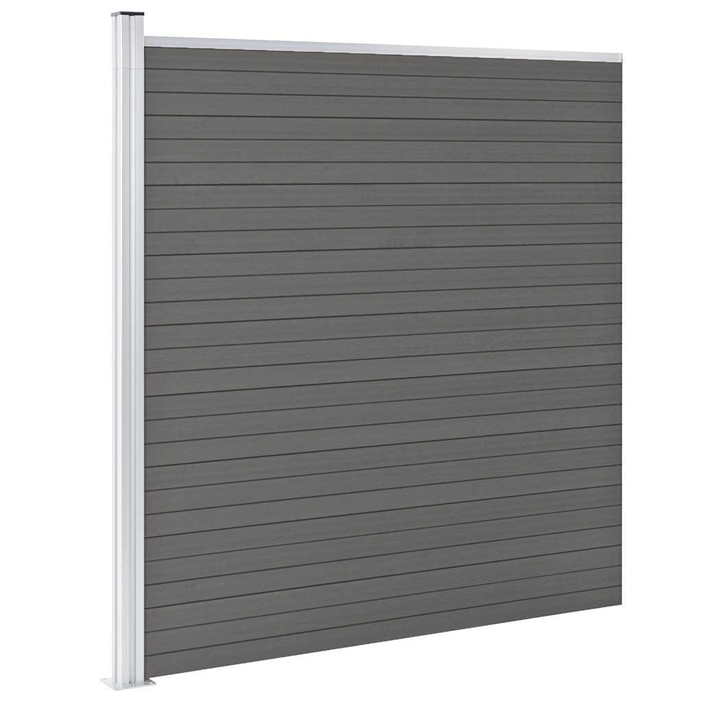 Vrtna ograda WPC 175 x 186 cm siva