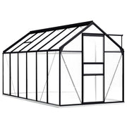 Staklenik s okvirom antracit 7,03 m² aluminijski