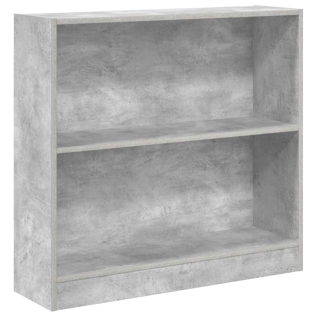 Polica za knjige boja betona 80x24x75 cm konstruirano drvo