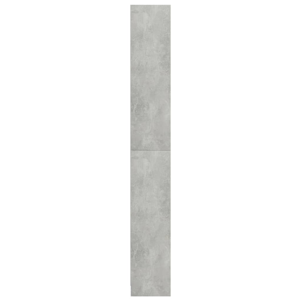 Ormarić za knjige s 5 razina boja betona 80x24x175 cm drveni