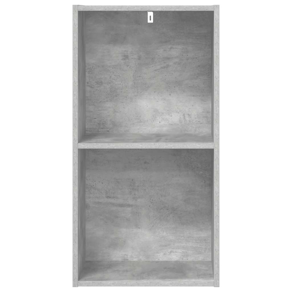 Ormarić za knjige s 2 razine boja betona 40x30x76,5 cm drveni