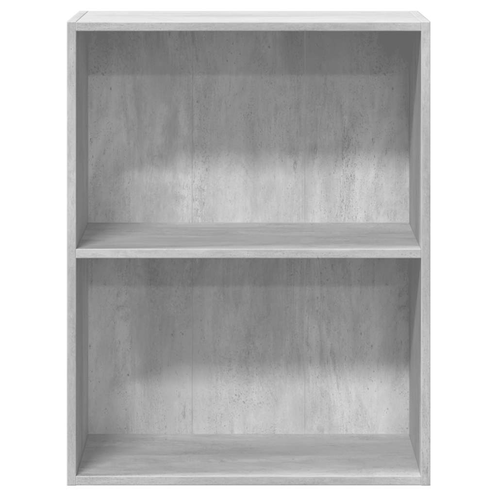 Ormarić za knjige s 2 razine boja betona 60x30x76,5 cm drveni