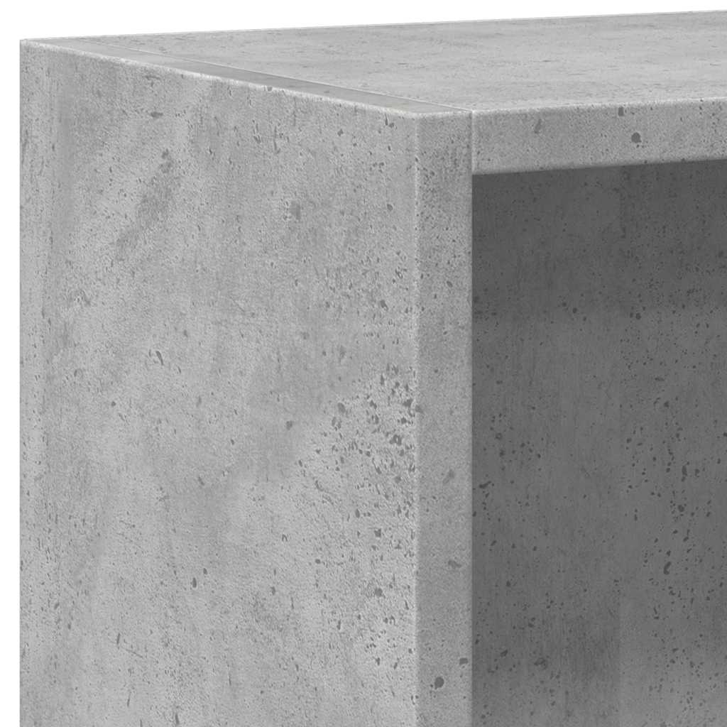 Ormarić za knjige s 2 razine boja betona 60x30x76,5 cm drveni