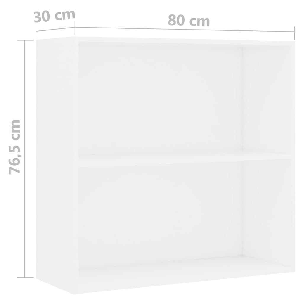 Ormarić za knjige s 2 razine 80x30x76,5cm od konstruiranog drva