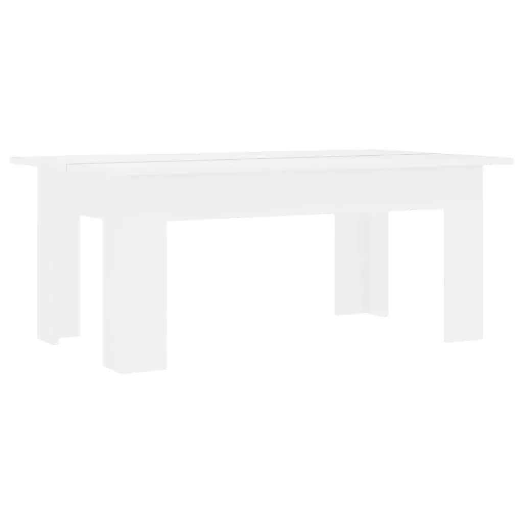 Stolić za kavu bijeli 100 x 60 x 42 cm od konstruiranog drva