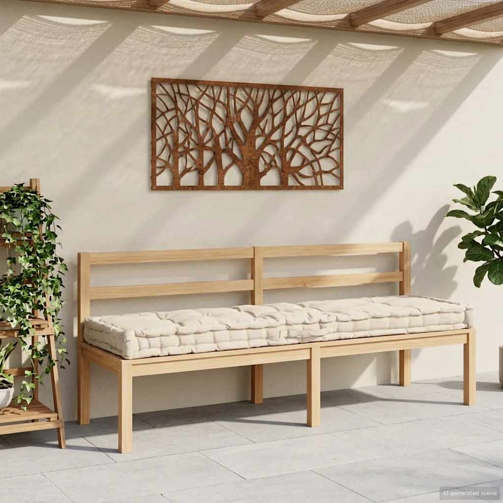 Paletni podni jastuk pamučni 120 x 40 x 7 cm bež