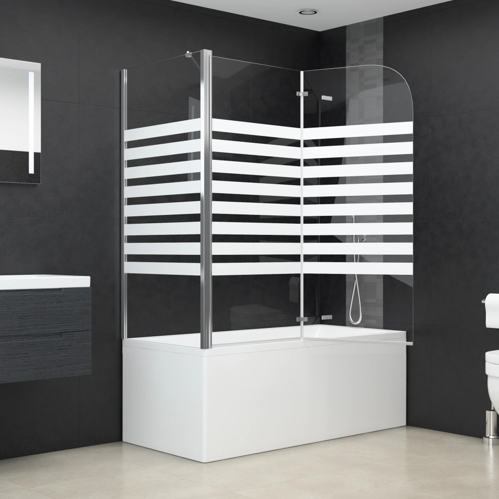 Tuš-kabina 120 x 68 x 130 cm od kaljenog stakla prugasta