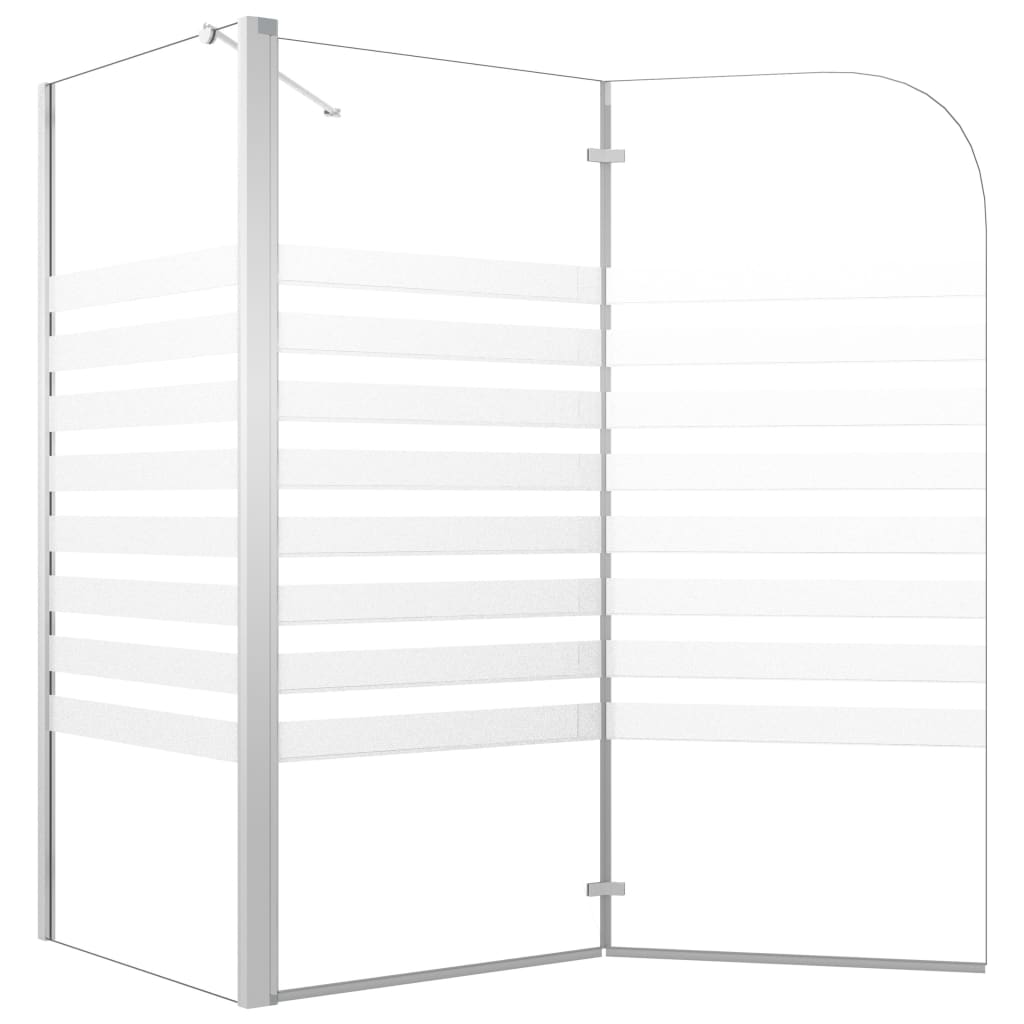 Tuš-kabina 120 x 68 x 130 cm od kaljenog stakla prugasta