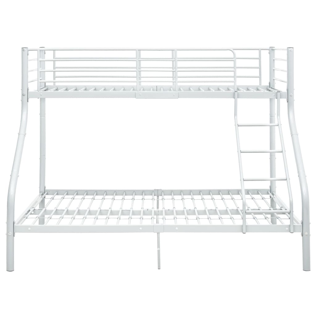 Okvir za krevet na kat bijeli metalni 140 x 200 / 90 x 200 cm