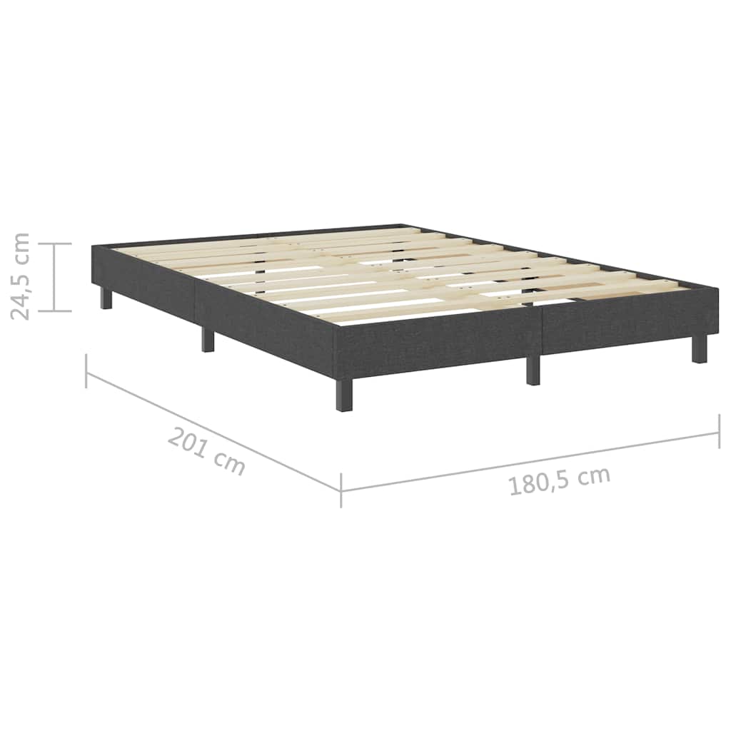 Box spring okvir za krevet od tkanine sivi 180 x 200 cm