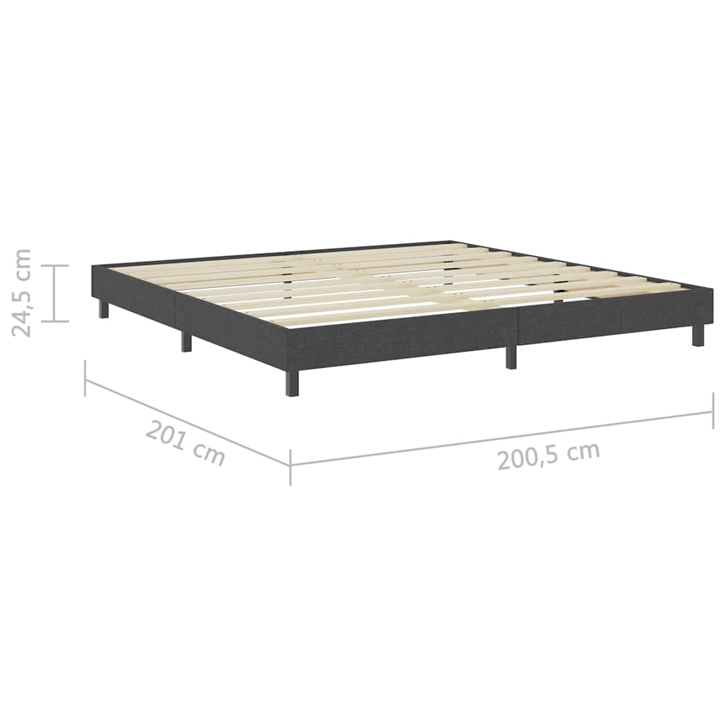 Box spring okvir za krevet od tkanine sivi 200 x 200 cm