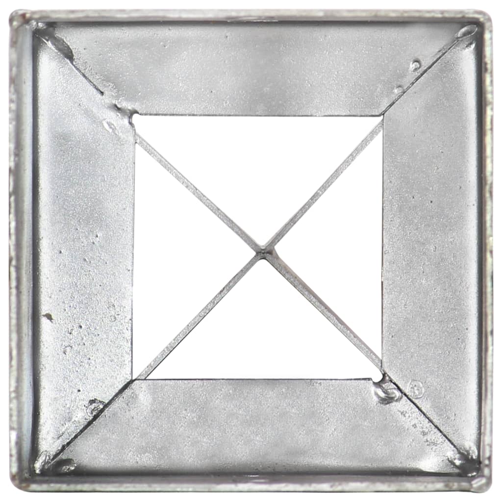 Šiljci za tlo 2 kom srebrni 10 x 10 x 76 cm pocinčani čelik