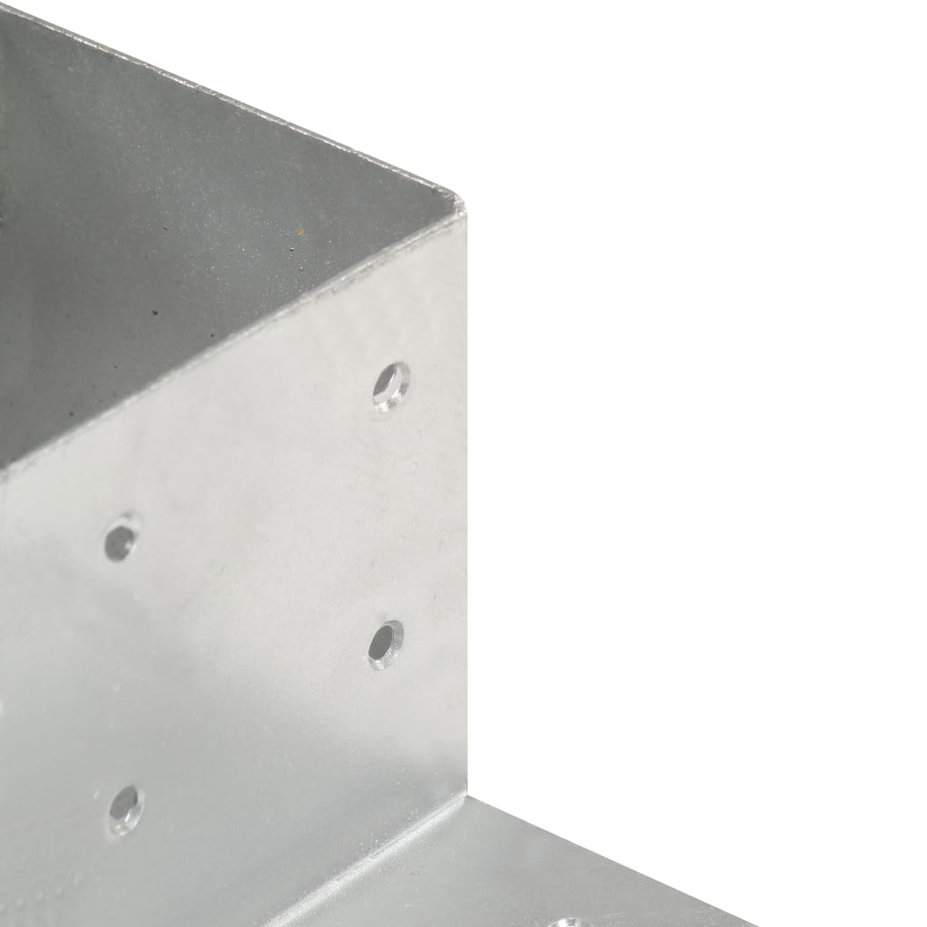 Spojnici za stupove u L-obliku 4 kom pocinčani metal 81 x 81 mm