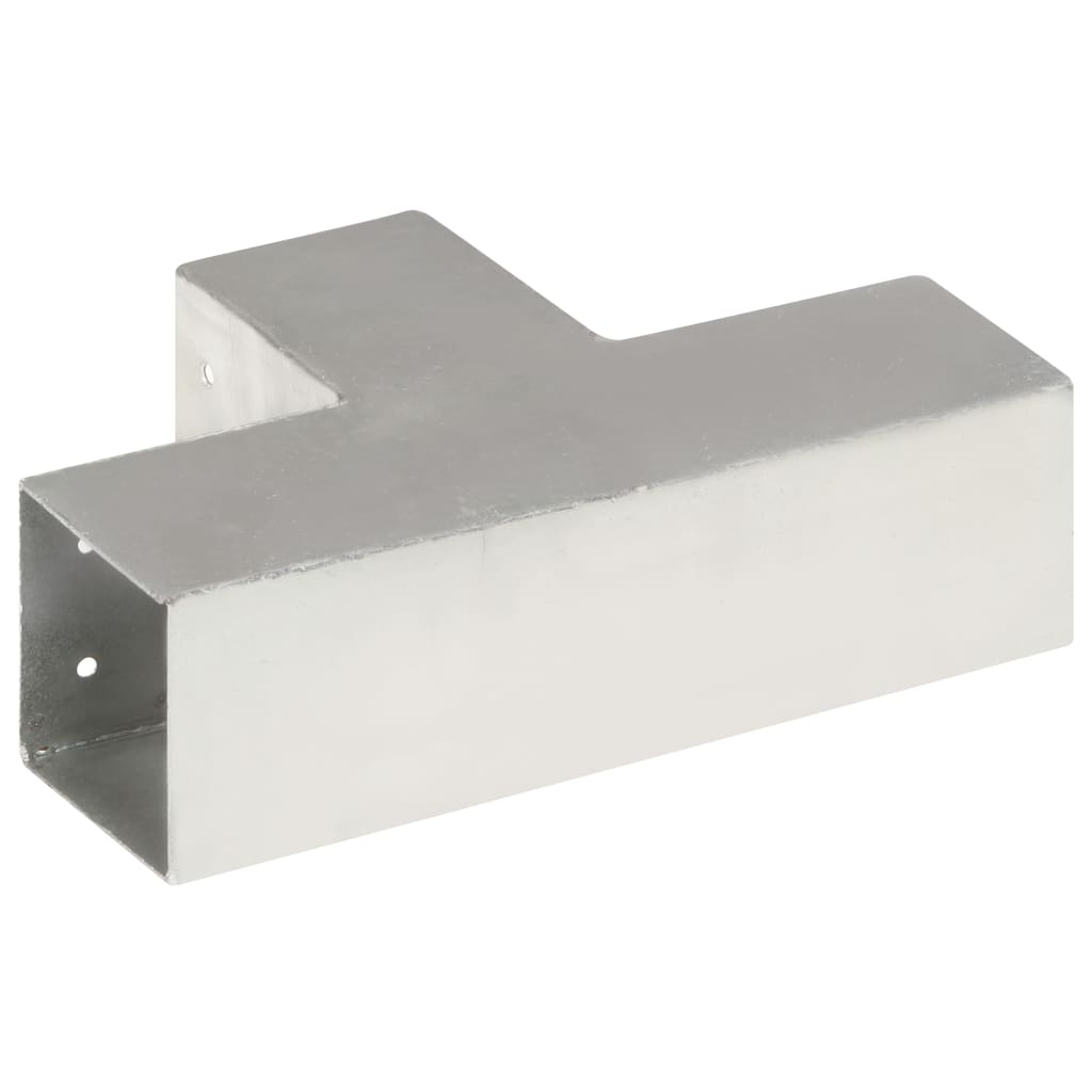 Spojnici za stupove u T-obliku 4 kom pocinčani metal 81 x 81 mm